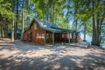 Originally once a barn, and now a beautiful waterfront cabin in North Idaho